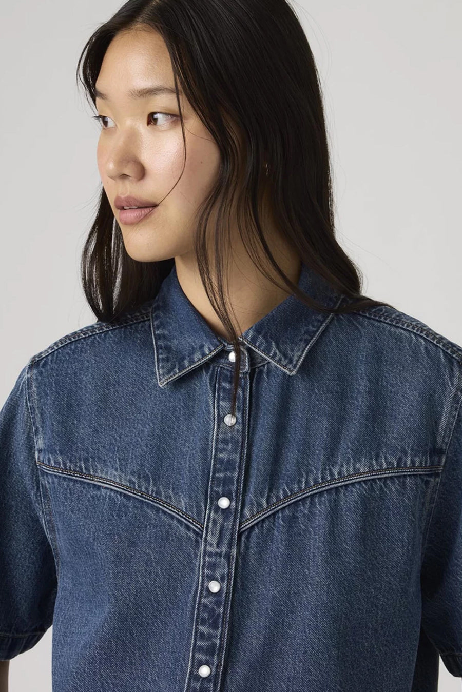 Women's Levi's Logan SS Denim Shirt in Tinted Times