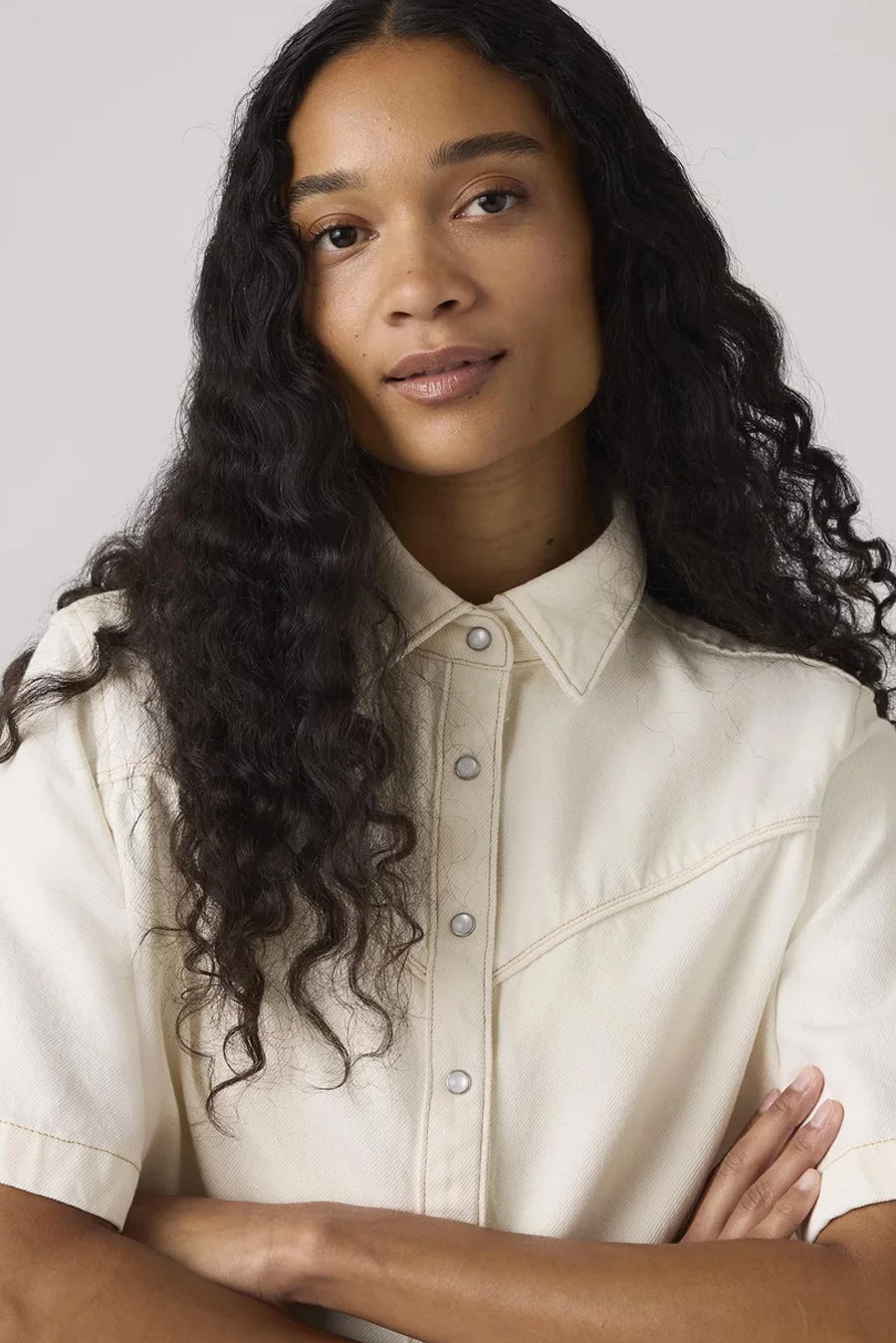 Logan SS Denim Shirt in Truth Slip