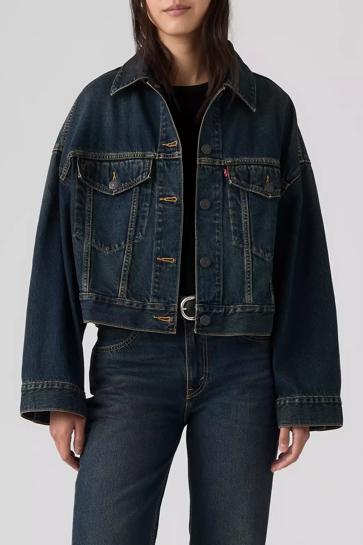 Women's Levi's Loose Crop Trucker in High Vibration