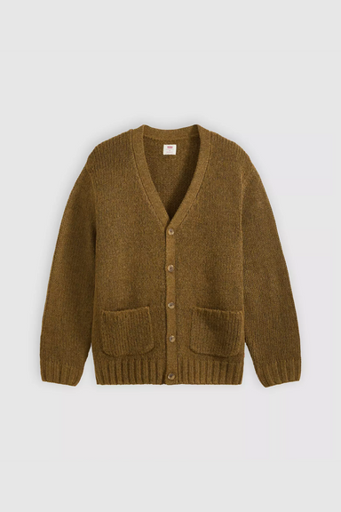 Men's Levi's Mammoth Cardigan in Foxtrot Brown
