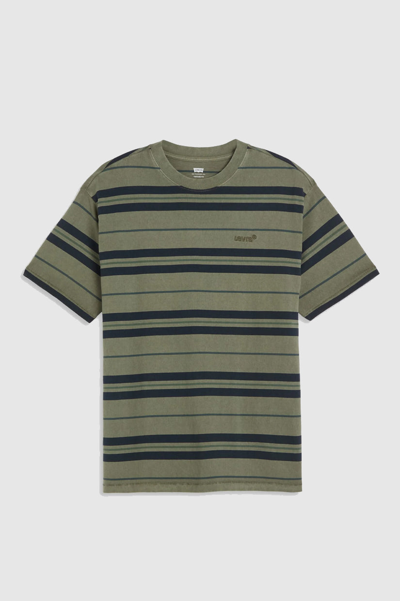 Men's Levi's Red Tab Vintage Tee in Forrest Stripe Overdye