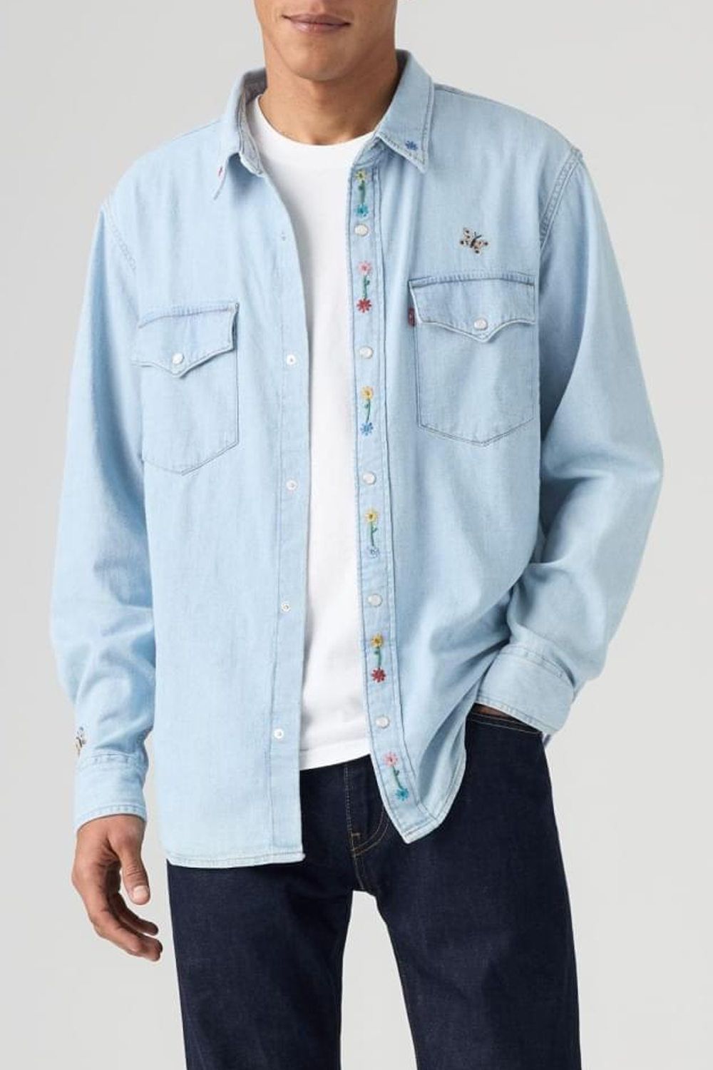 Men's Levi's Relaxed Fit Western in Spring Flowers Embroidery