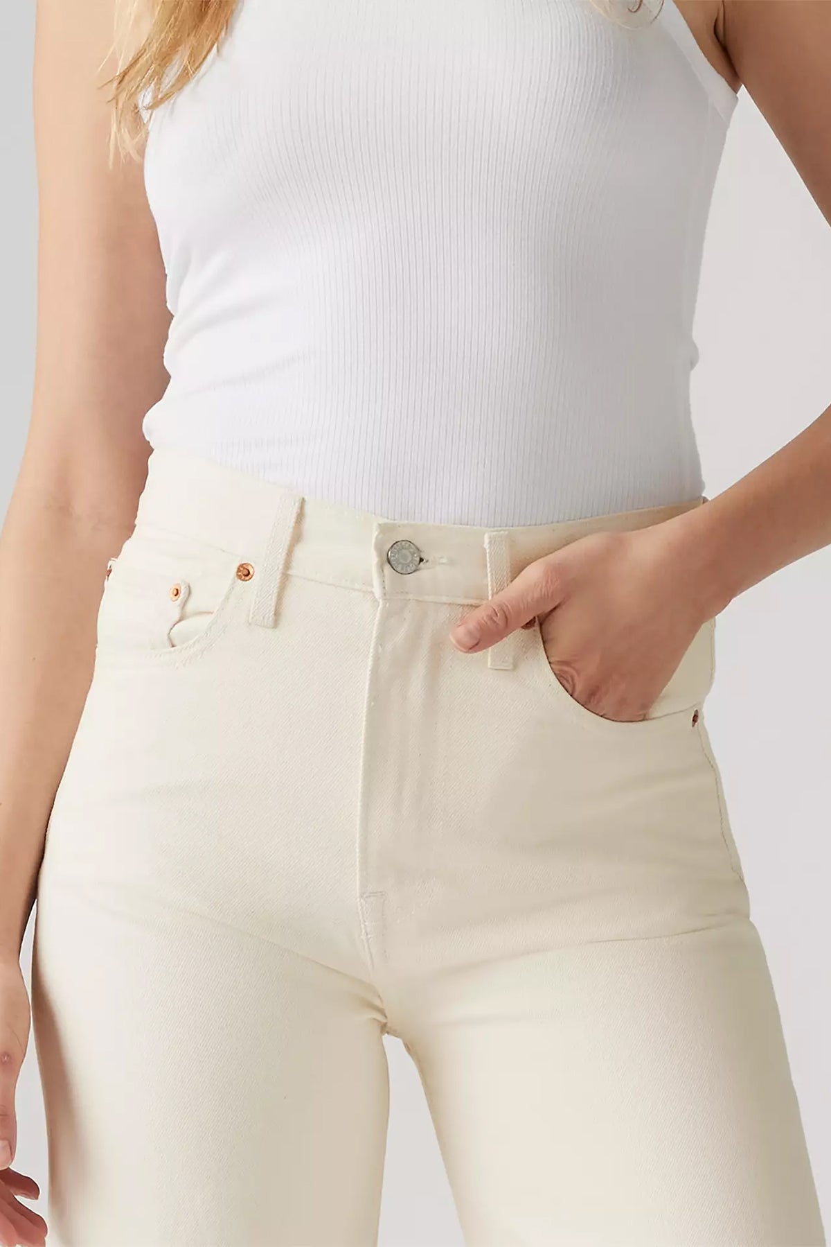Women's Levi's Ribcage Wide Leg in Barely Freezing