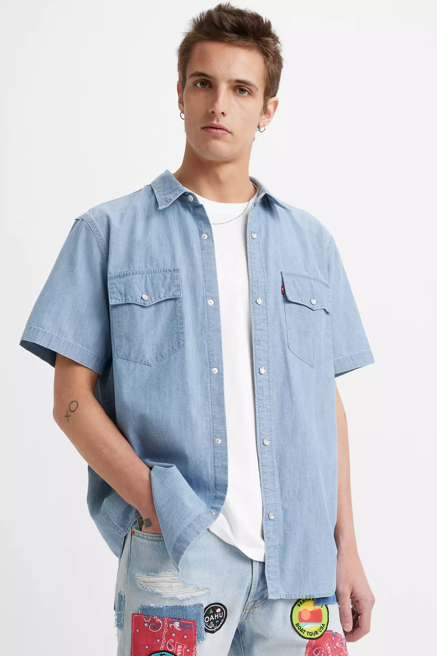 Men's Levi's SS Relaxed Fit Western in New Hyde Chambray