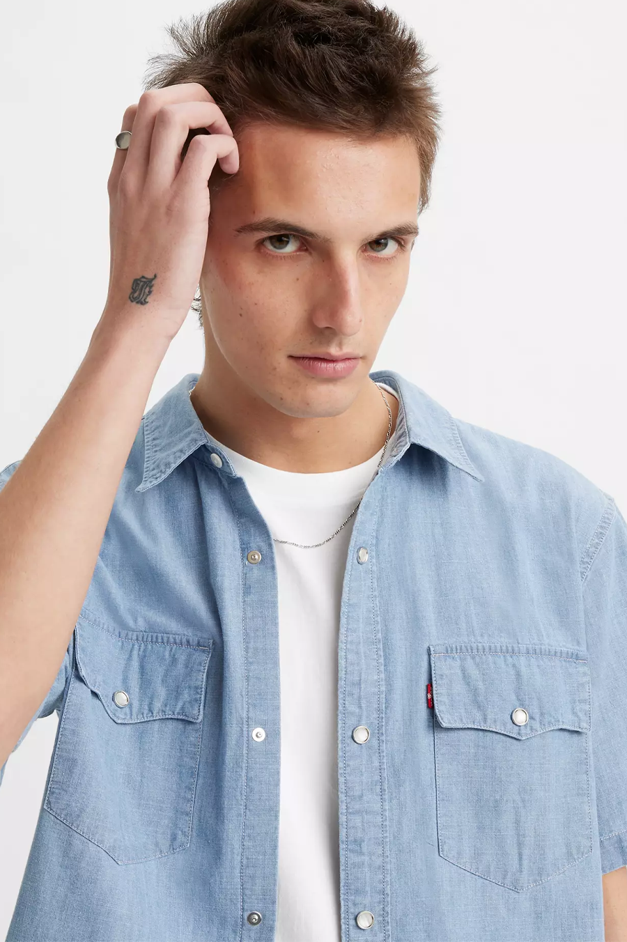 Men's Levi's SS Relaxed Fit Western in New Hyde Chambray