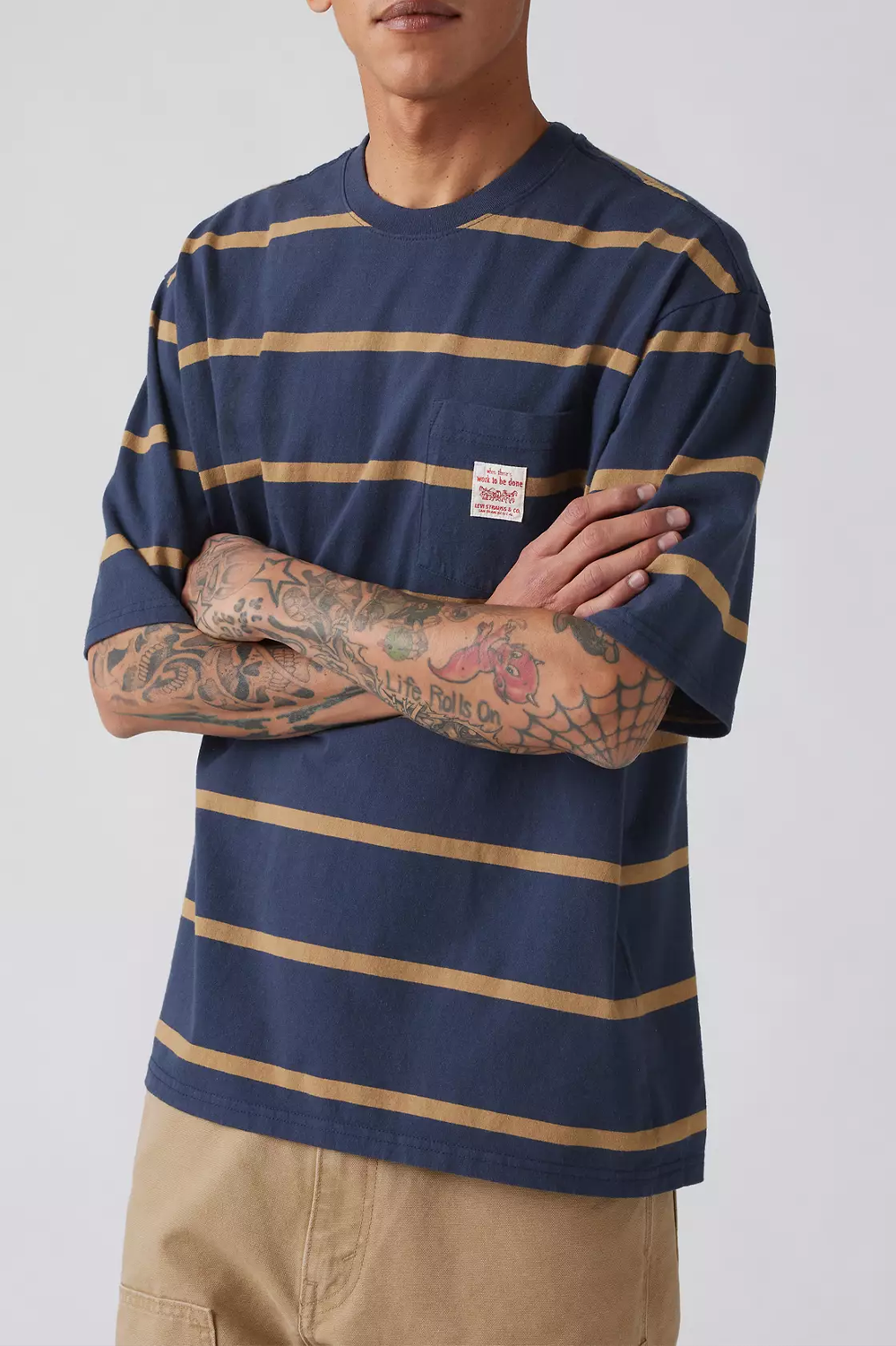 SS Workwear Tee in Navy Blazer Ermine