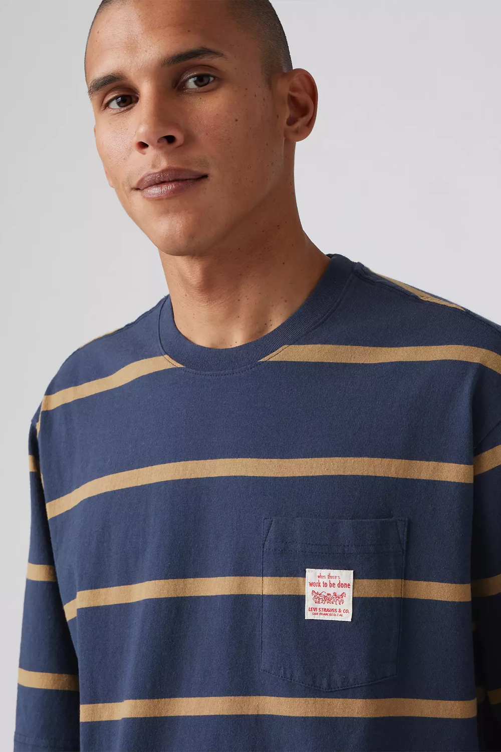 SS Workwear Tee in Navy Blazer Ermine