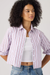 Women's Levi's Sully L/S Shirt in Adora Stripe Lavender Blue