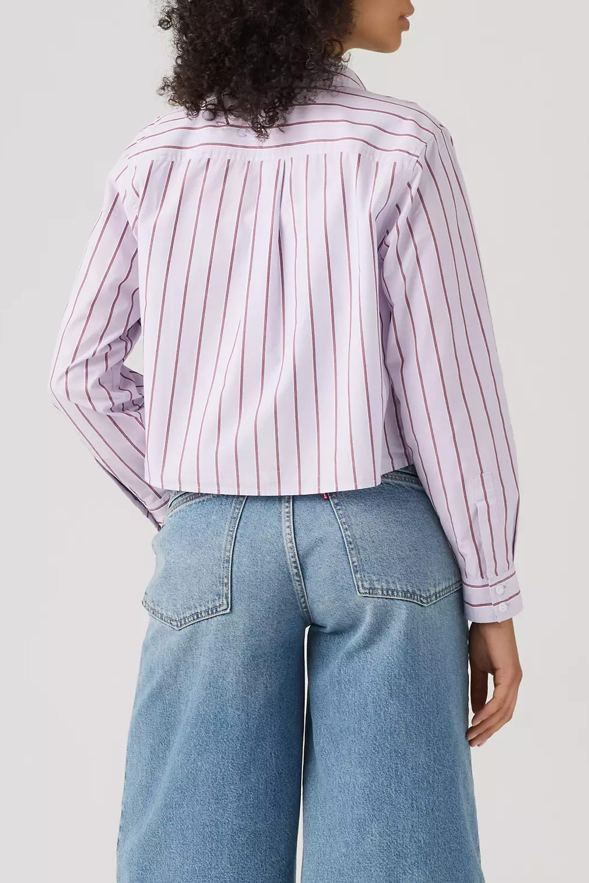 Women's Levi's Sully L/S Shirt in Adora Stripe Lavender Blue