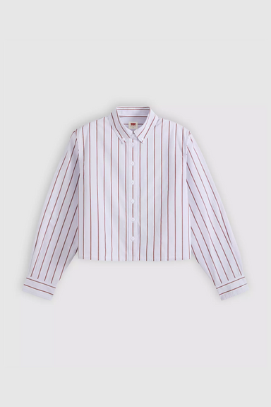 Women's Levi's Sully L/S Shirt in Adora Stripe Lavender Blue