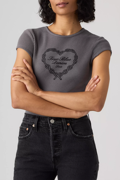 Women's Levi's Waffle S/S in True Blue Heart