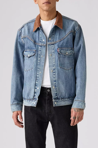 Men's Levi's Western Shorthorn Trucker in Off To Parris