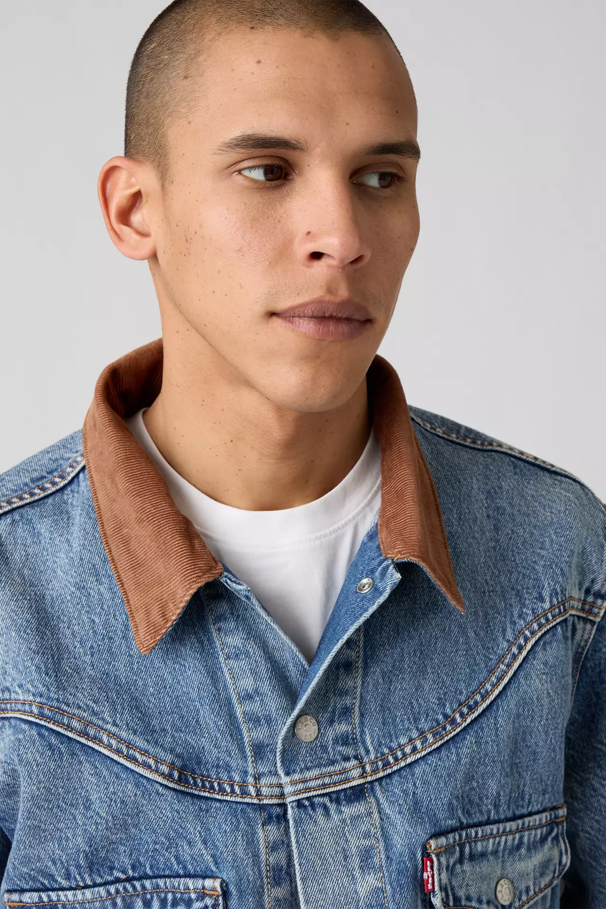 Men's Levi's Western Shorthorn Trucker in Off To Parris