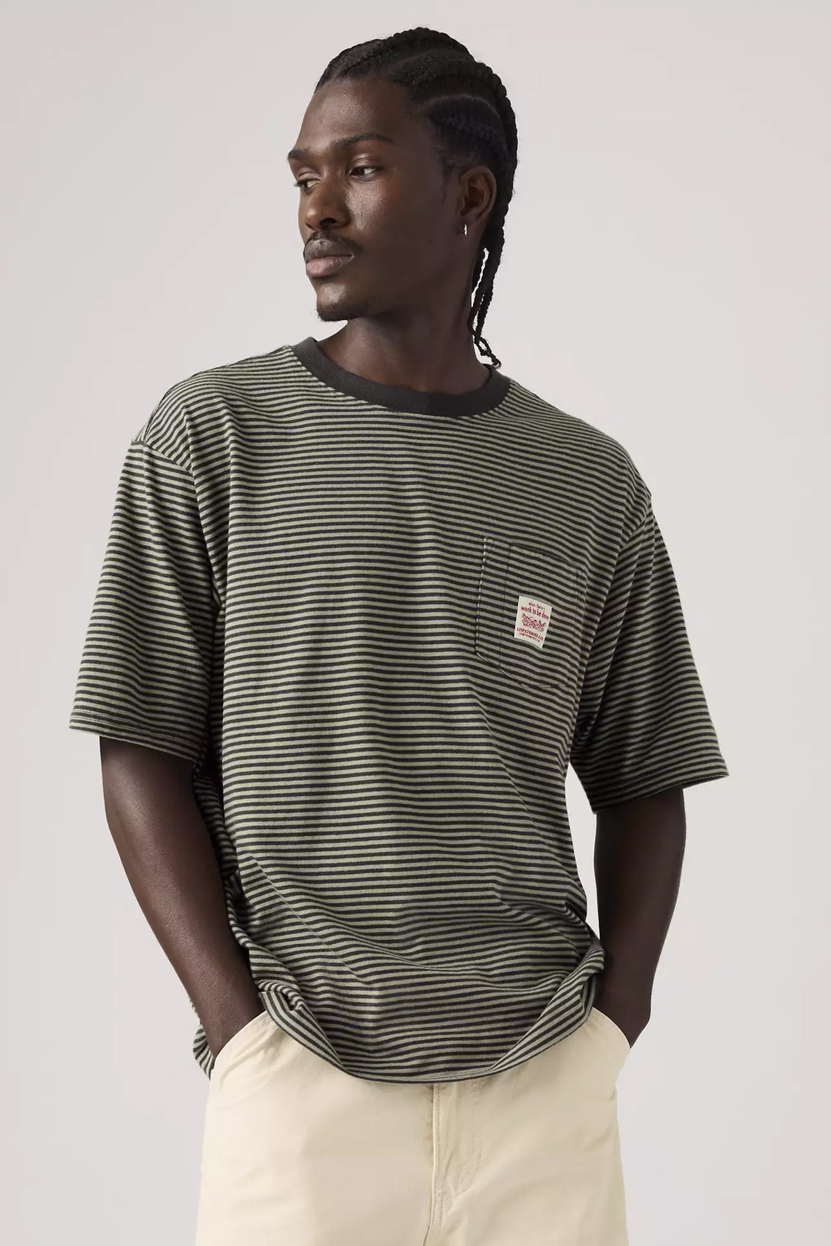 Men's Levi's SS Workwear Tee in Euan Stripe