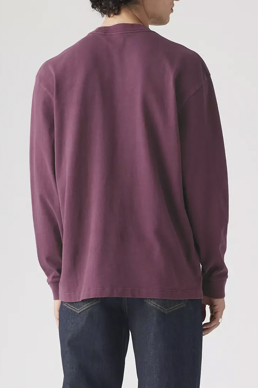 Men's Levi's LS Authentic Pocket Tee in Garment Dye Fig