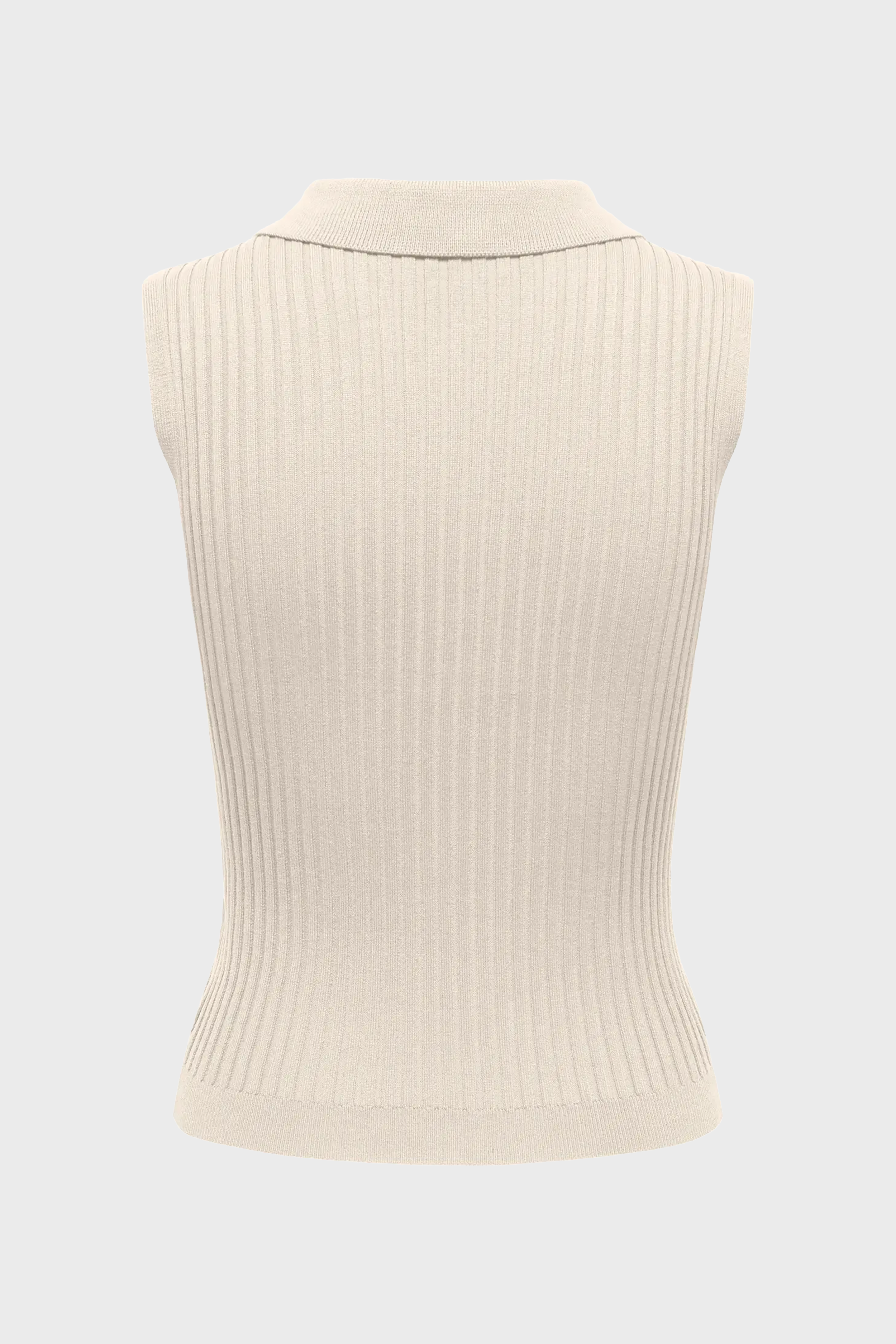 Meddi Sleeveless Zip Cardigan in Birch
