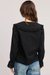 Women's Oversize Bib Collar Blouse in Black