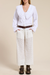 Women's Oversize Bib Collar Blouse in White