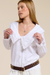 Women's Oversize Bib Collar Blouse in White