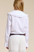 Women's Oversize Bib Collar Blouse in White