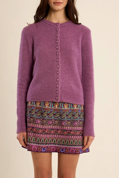 Women's Molly Bracken Colour Wash Cardigan in Mauve