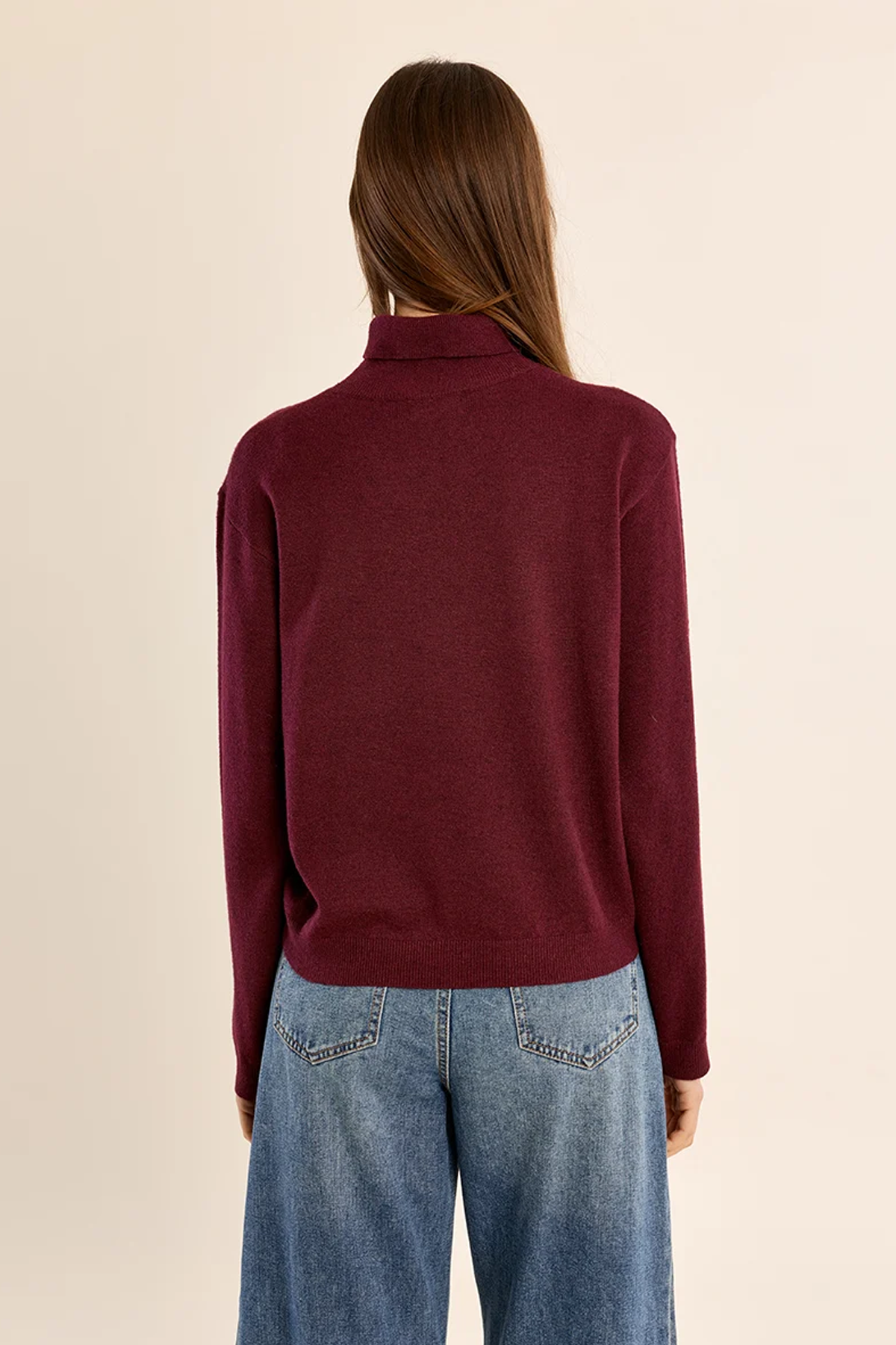 Women's Molly Bracken Drop Shoulder Knit in Bordeaux