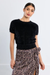 Women's Molly Bracken Fluffy Knit Tee in Black