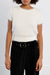 Women's Molly Bracken Fluffy Knit Tee in White