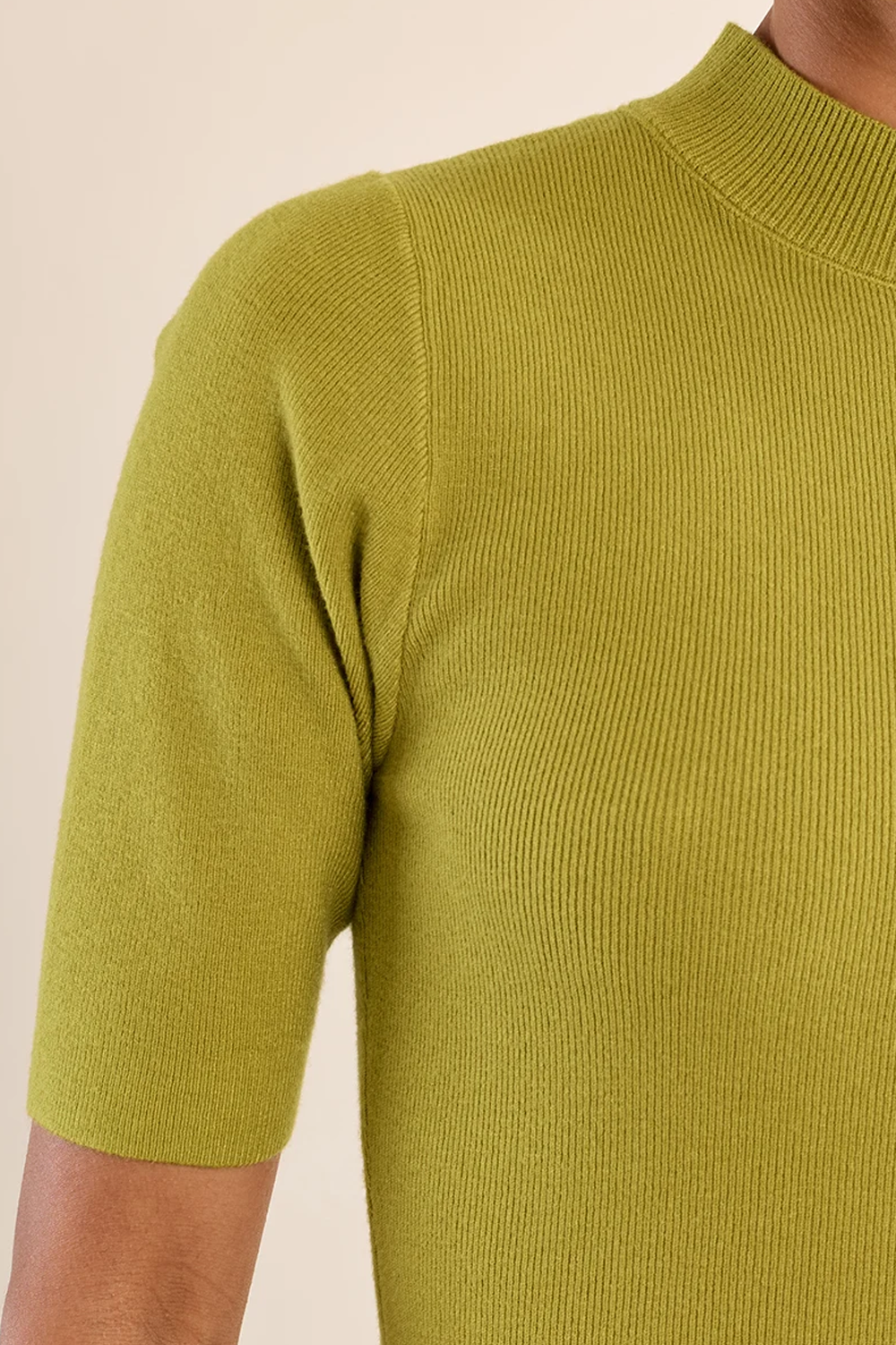 Women's Molly Bracken High Neck SS Knit in Olive