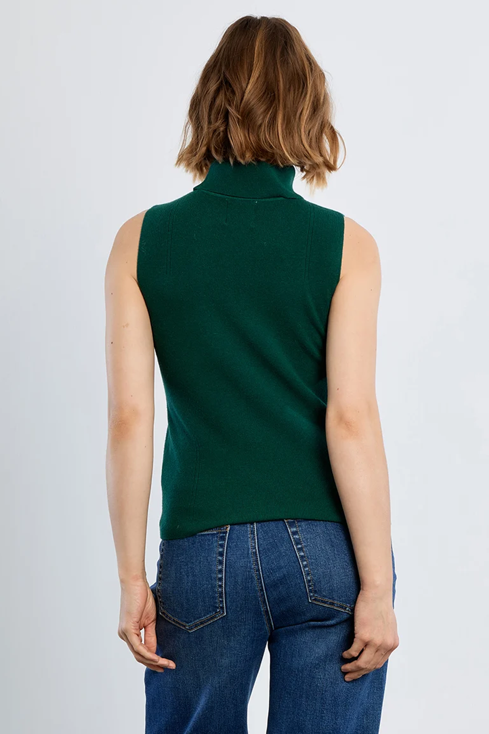 Women's Molly Bracken Layering Turtleneck Tank in Hunter Green
