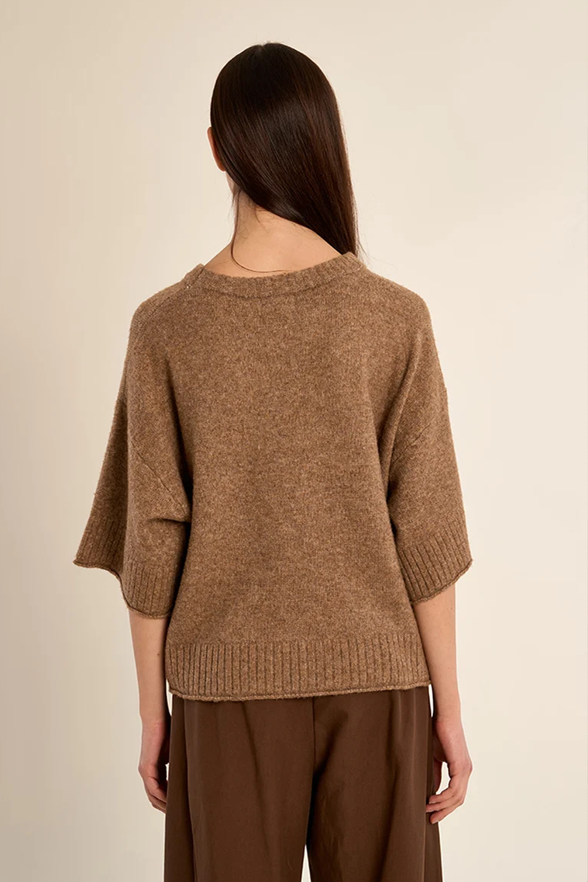 Men's Molly Bracken Oversize Knit Tee in Camel
