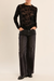 Women's Molly Bracken Owens Velvet Flock LS Top