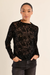 Women's Molly Bracken Owens Velvet Flock LS Top