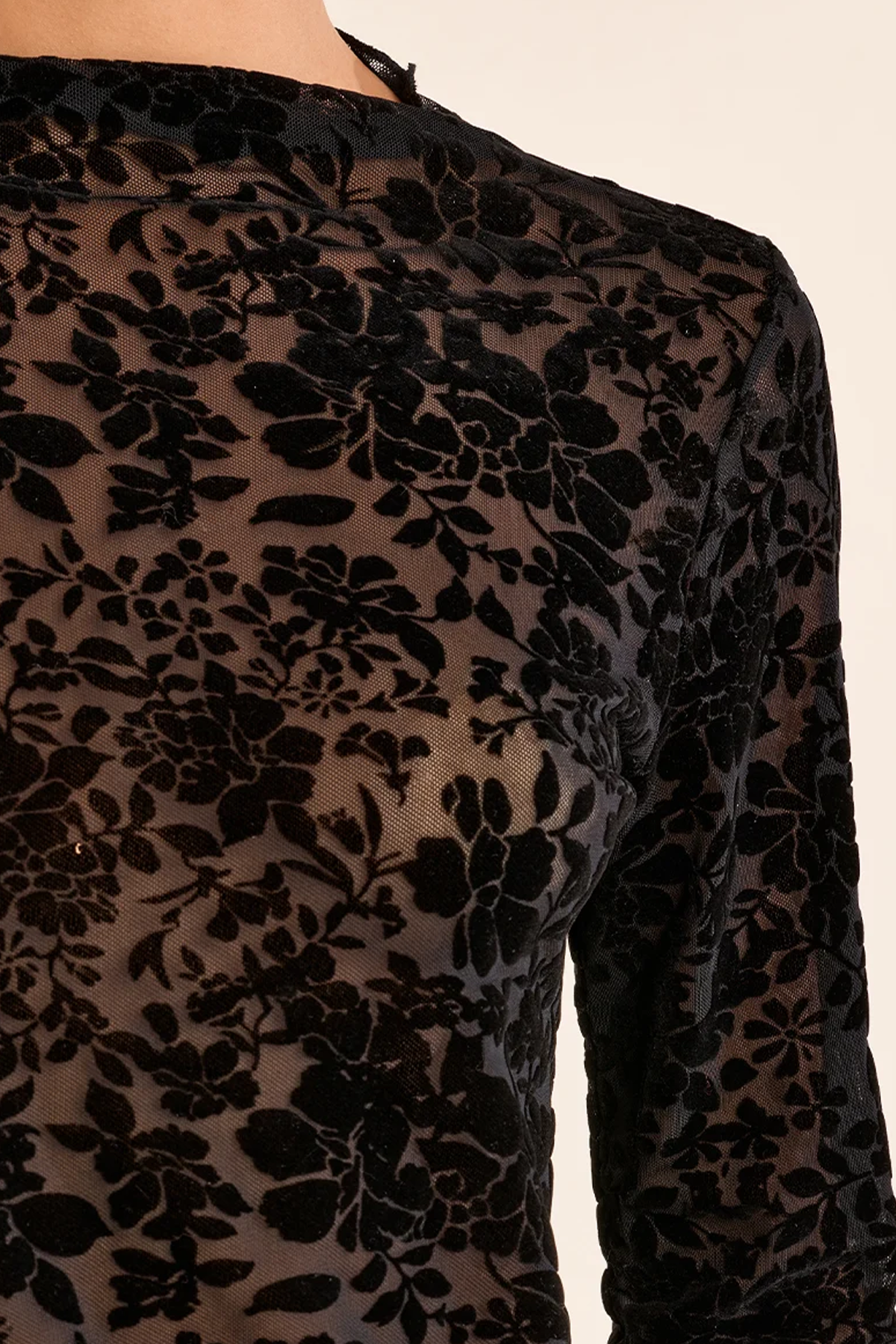 Women's Molly Bracken Owens Velvet Flock LS Top
