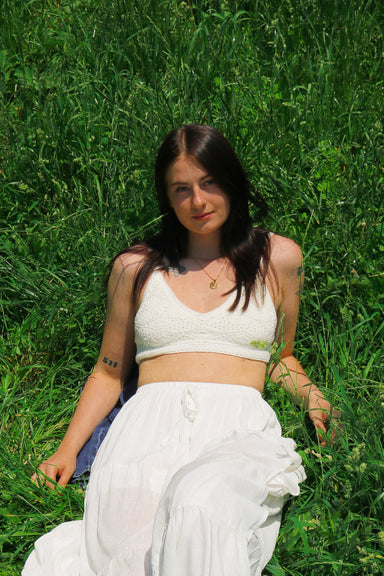 Molly Bracken Bronwyn Crochet Top in White