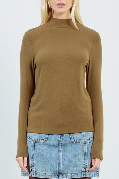 Women's Molly Bracken Essential Turtleneck in Khaki
