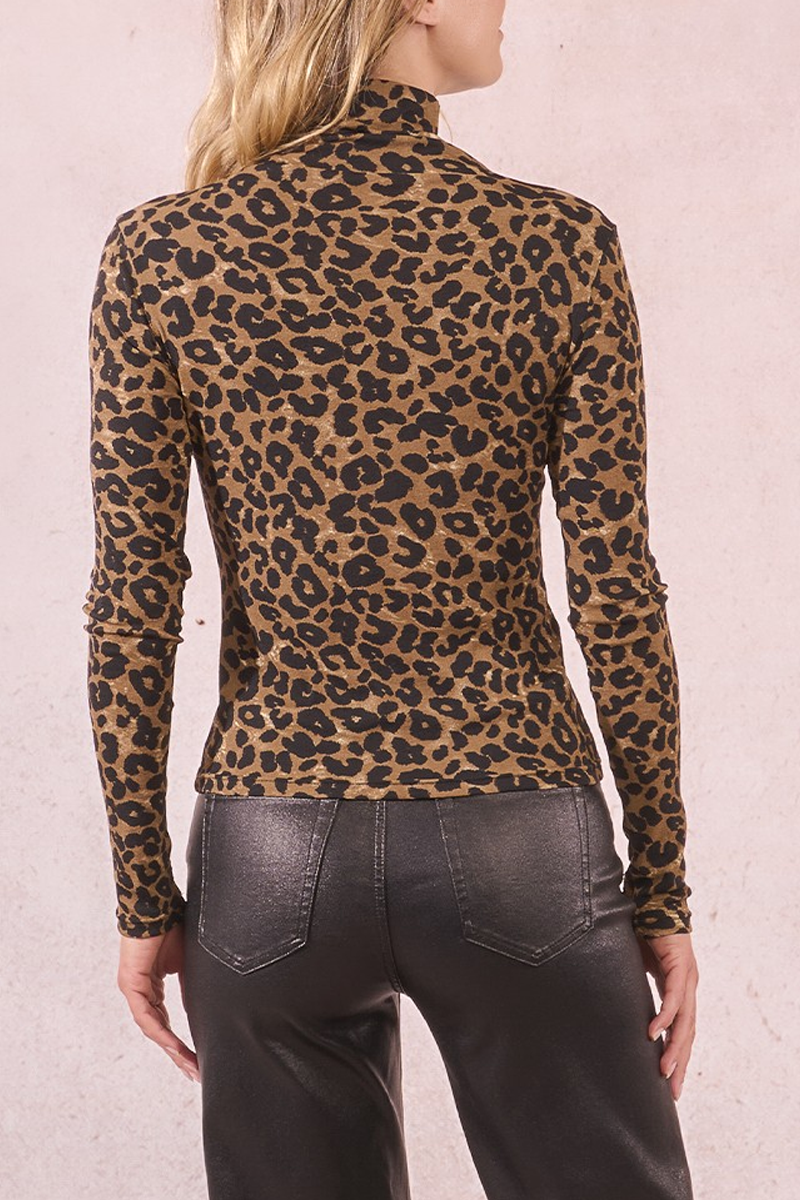 Women's Molly Bracken Essential Turtleneck in Wild Cat