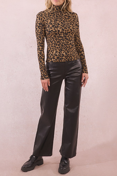 Women's Molly Bracken Essential Turtleneck in Wild Cat