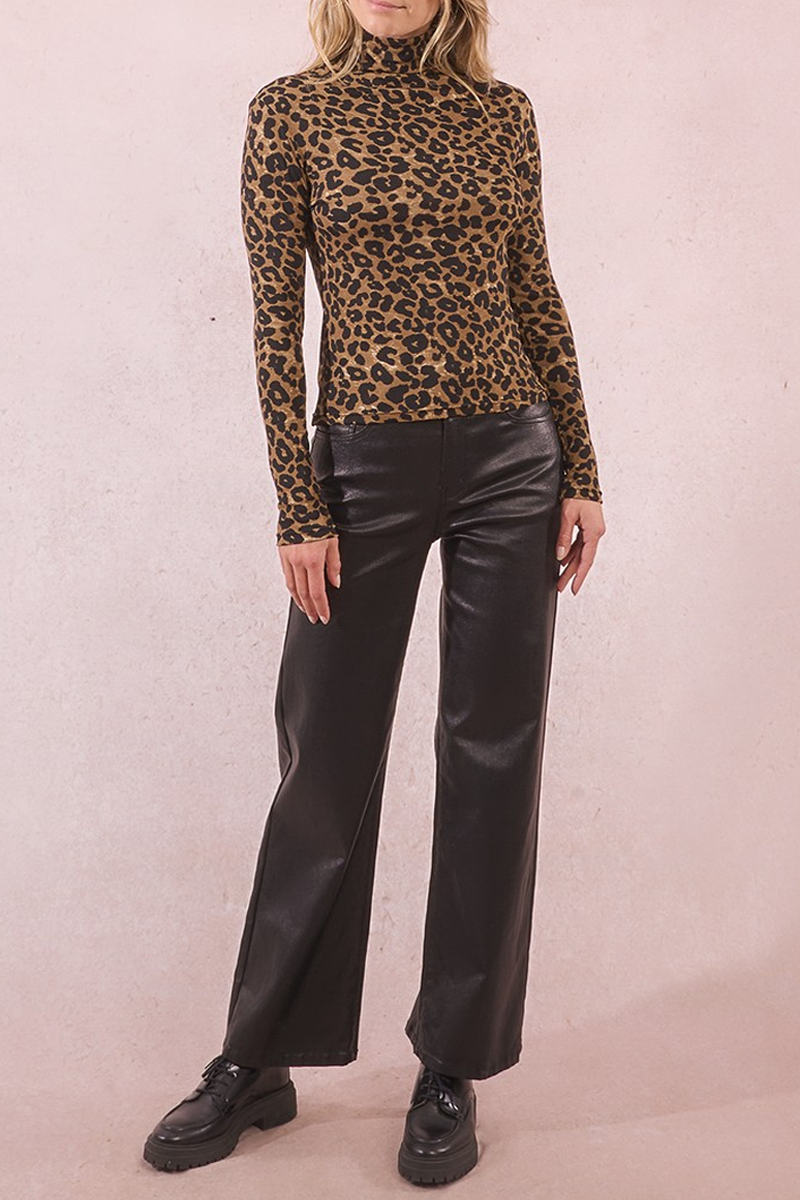 Women's Molly Bracken Essential Turtleneck in Wild Cat