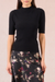 Women's Molly Bracken High Neck SS Knit in Black