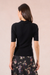 Women's Molly Bracken High Neck SS Knit in Black