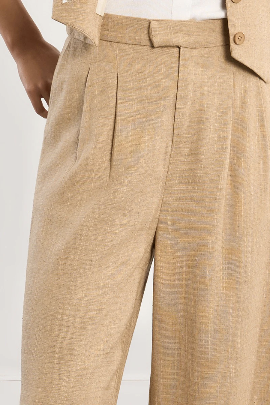 Women's Molly Bracken Messing Trouser in Beige