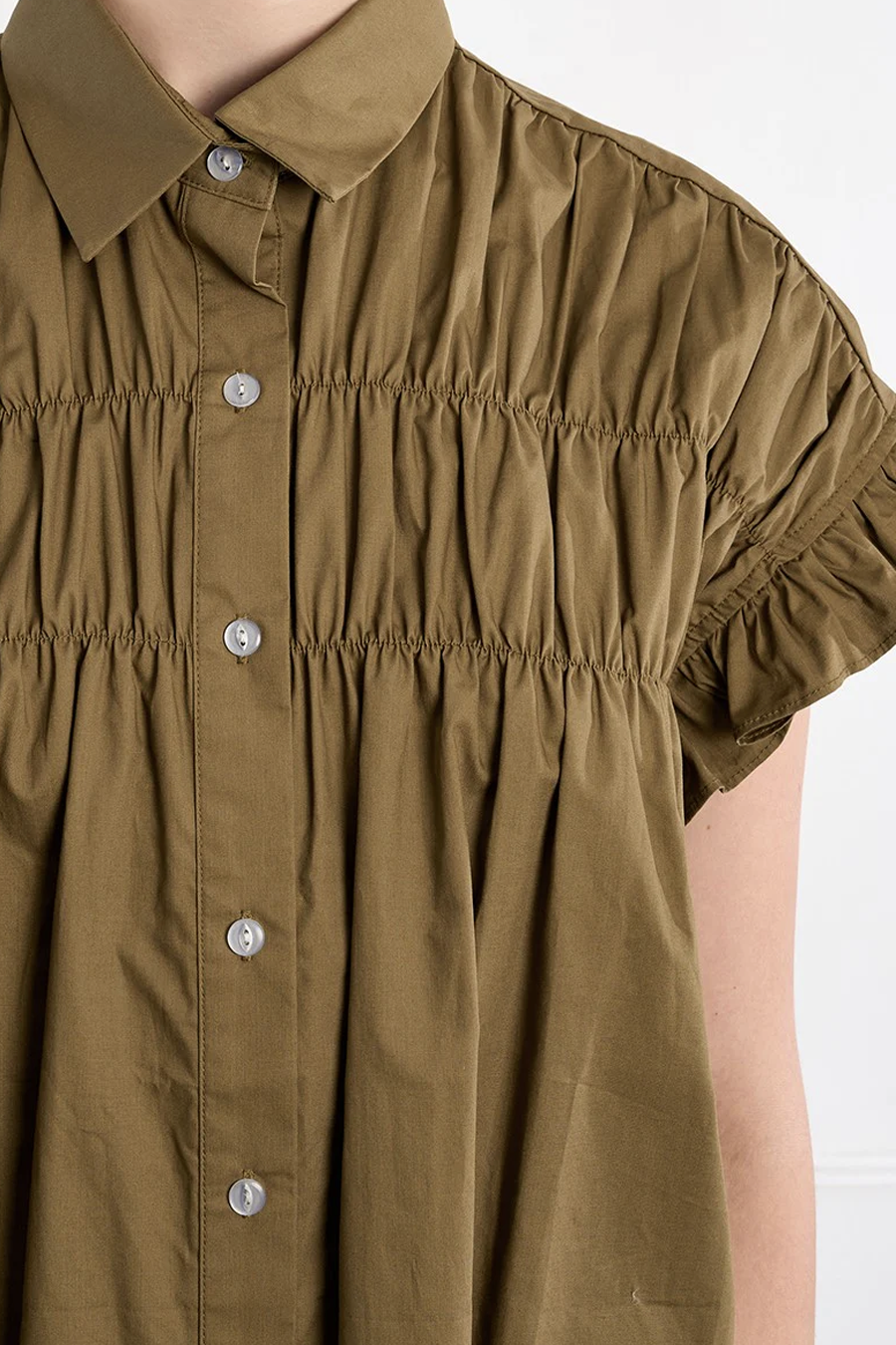 Women's Molly Bracken Minette Shirt Dress in Khaki
