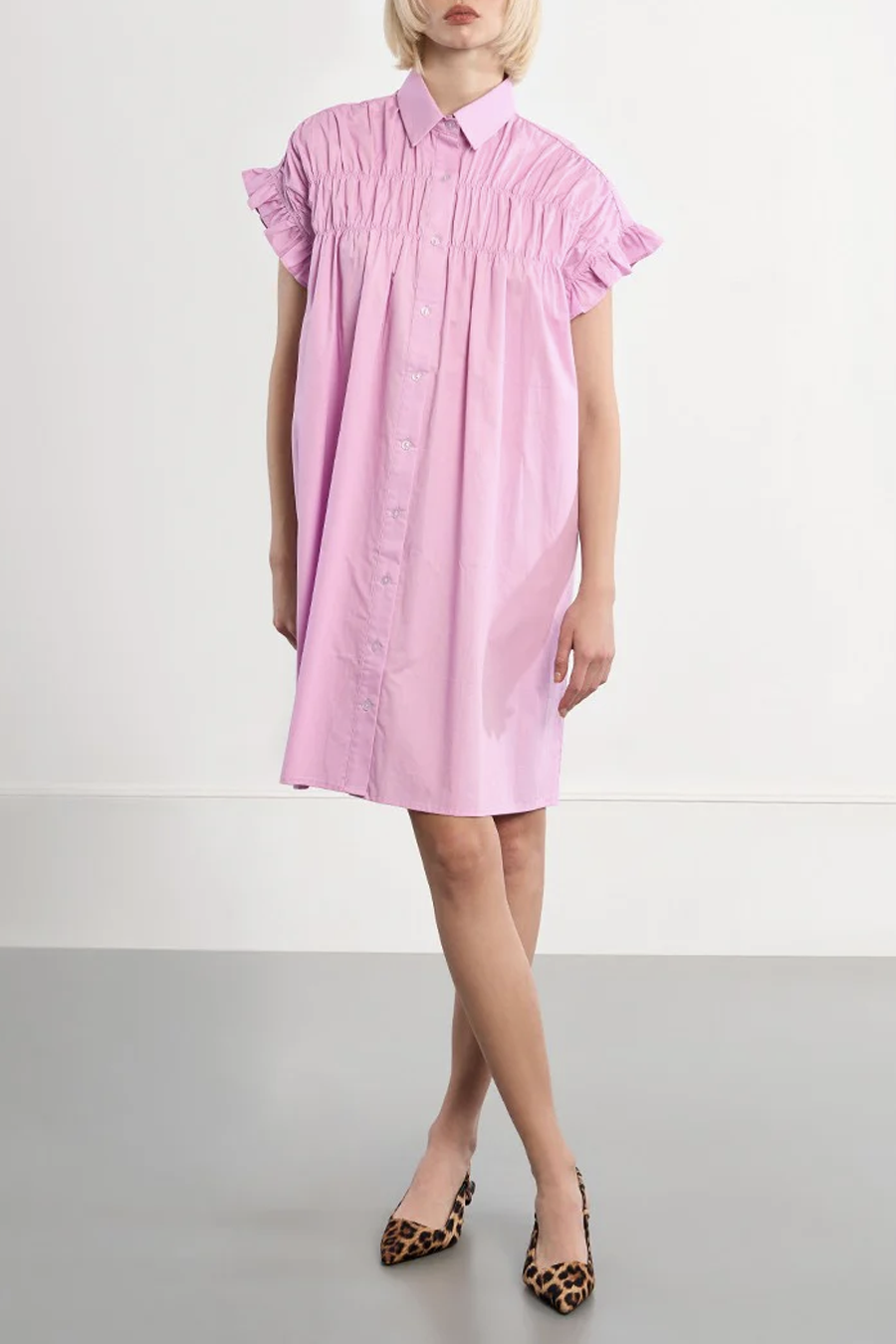 Women's Molly Bracken Minette Shirt Dress in Lilac