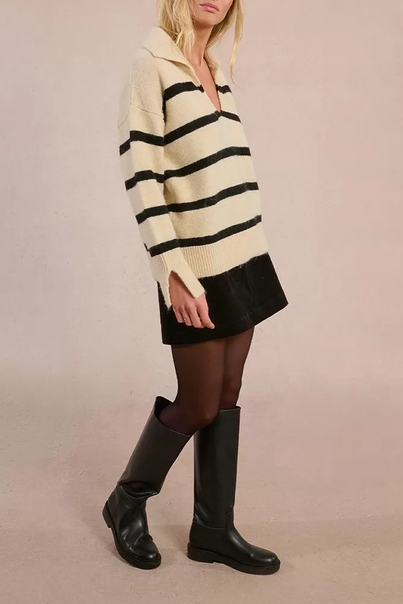 Saylor Nautical Knit in Black