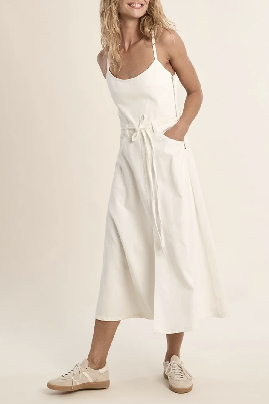 Women's Molly Bracken Tippy Midi Dress in Ecru