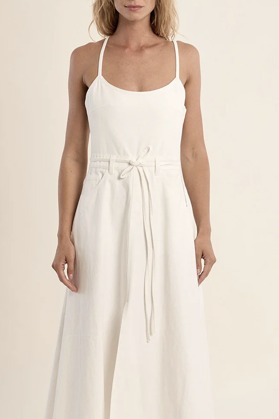 Women's Molly Bracken Tippy Midi Dress in Ecru