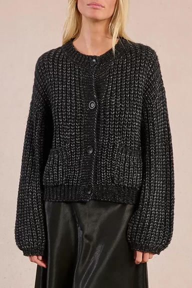 Women's Molly Bracken Tully Chunky Cardigan in Black