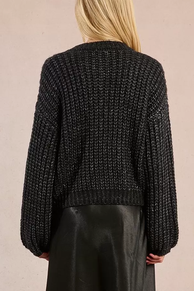Women's Molly Bracken Tully Chunky Cardigan in Black