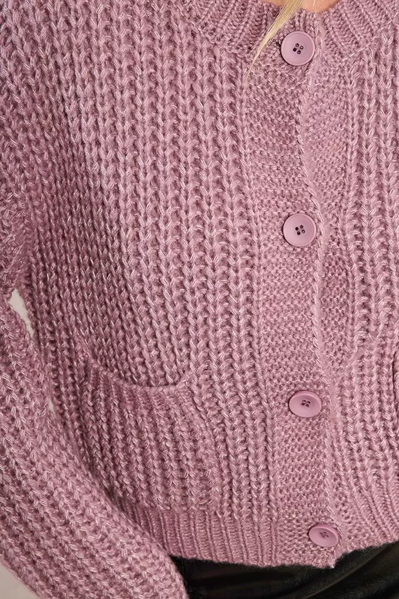 Women's Molly Bracken Tully Chunky Cardigan in Mauve